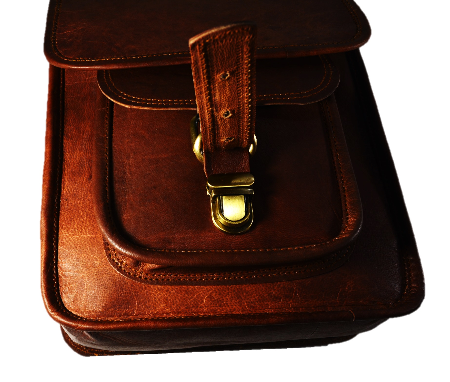 Leather 11 Inch Sturdy Leather I pad Messenger Satchel Bag Tablet satchel cross body shoulder bag - Image 4