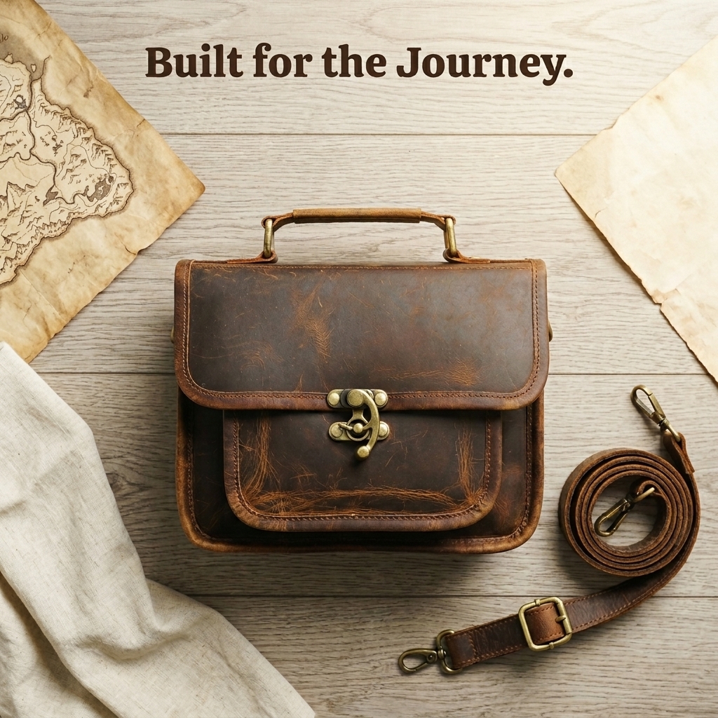 Jodhana | Dark Brown Leather Crossbody Bag For Women - Image 8