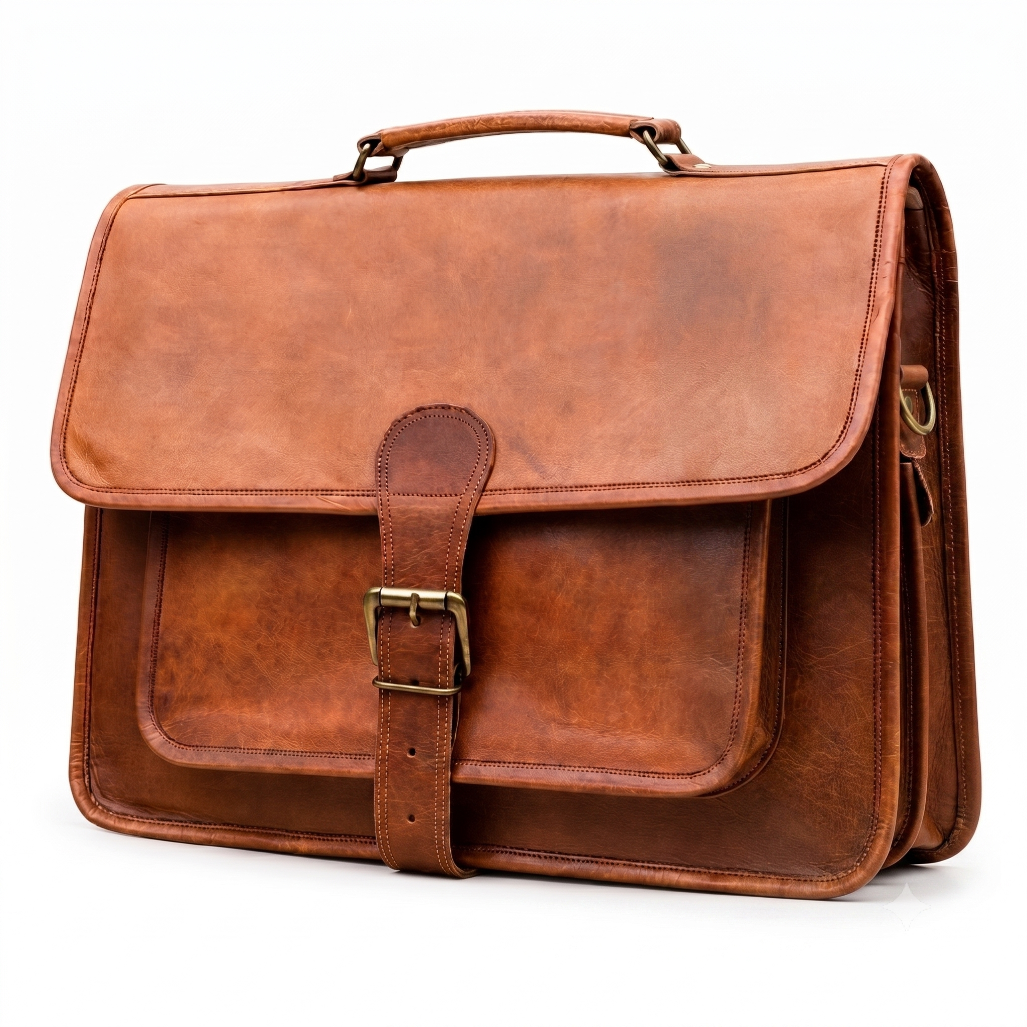 Vintage Leather Laptop Bag 16" Messenger Handmade Briefcase Crossbody Shoulder Bag