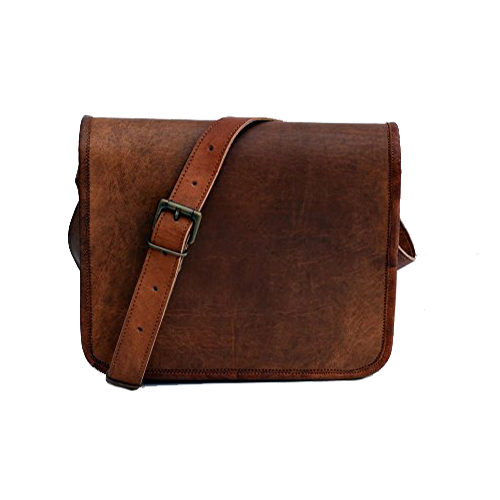 Leather 11 Inch Sturdy Leather I pad Messenger full flap Satchel Bag - Image 2