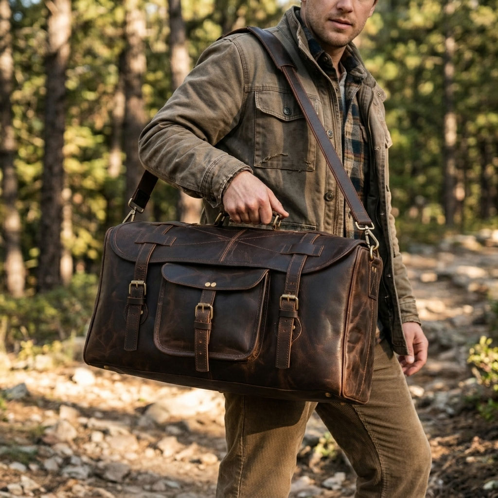 Thar Duffle | Leather Travel Bag For Unisex - Image 2