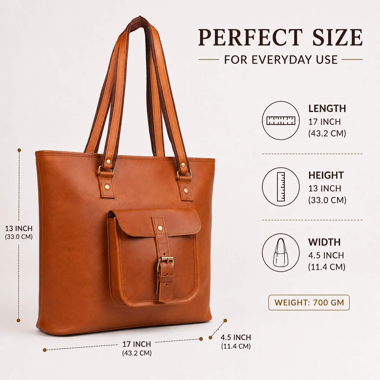 Malwa Tote | Women Leather Bag - Image 3