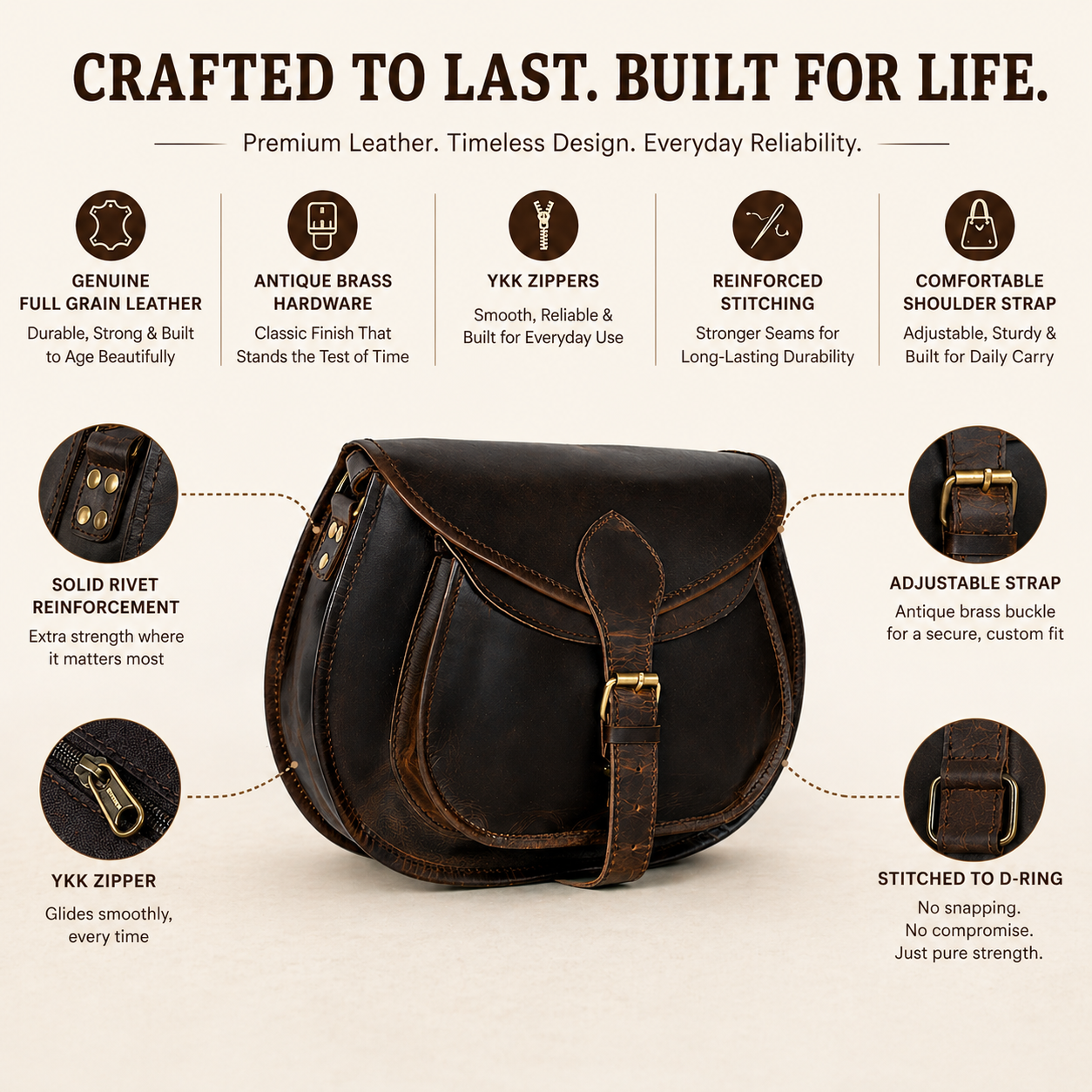 Leather Crossbody For Women - Image 4