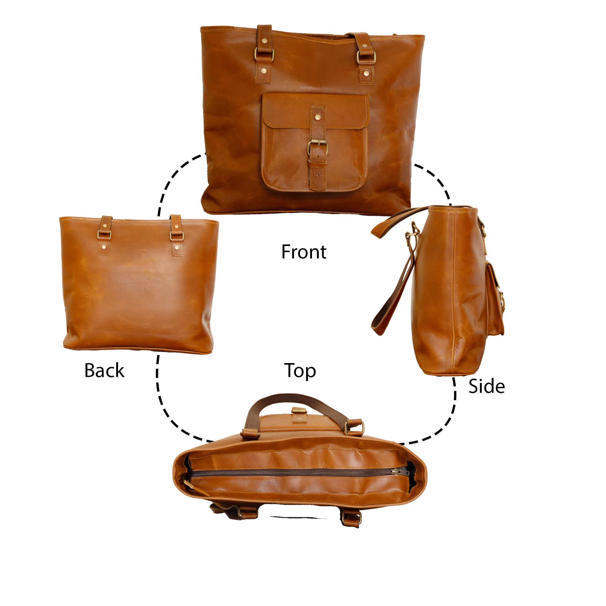Malwa Tote | Women Leather Bag - Image 6